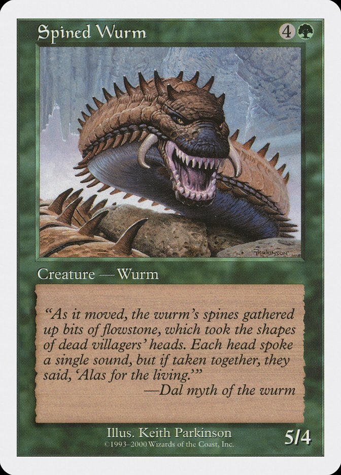 Spined Wurm [Media Promos] | Card Merchant Takapuna