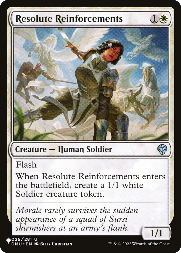 Resolute Reinforcements [The List] | Card Merchant Takapuna