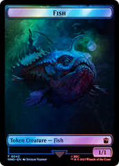 Fish // Alien Salamander Double-Sided Token (Surge Foil) [Doctor Who Tokens] | Card Merchant Takapuna