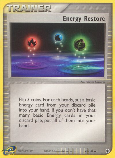 Energy Restore (81/109) [EX: Ruby & Sapphire] | Card Merchant Takapuna
