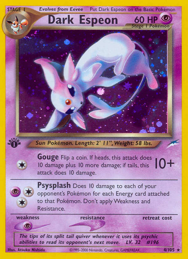 Dark Espeon (4/105) [Neo Destiny 1st Edition] | Card Merchant Takapuna