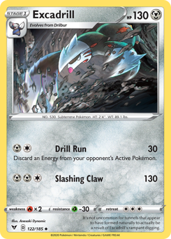 Excadrill (122/185) [Sword & Shield: Vivid Voltage] | Card Merchant Takapuna