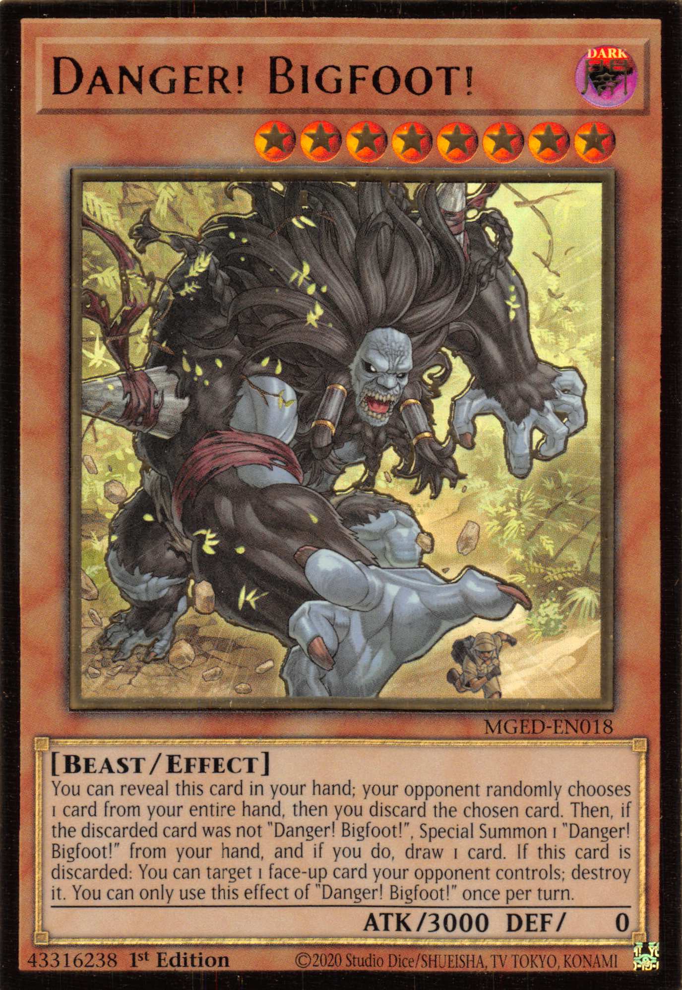 Danger! Bigfoot! [MGED-EN018] Gold Rare | Card Merchant Takapuna