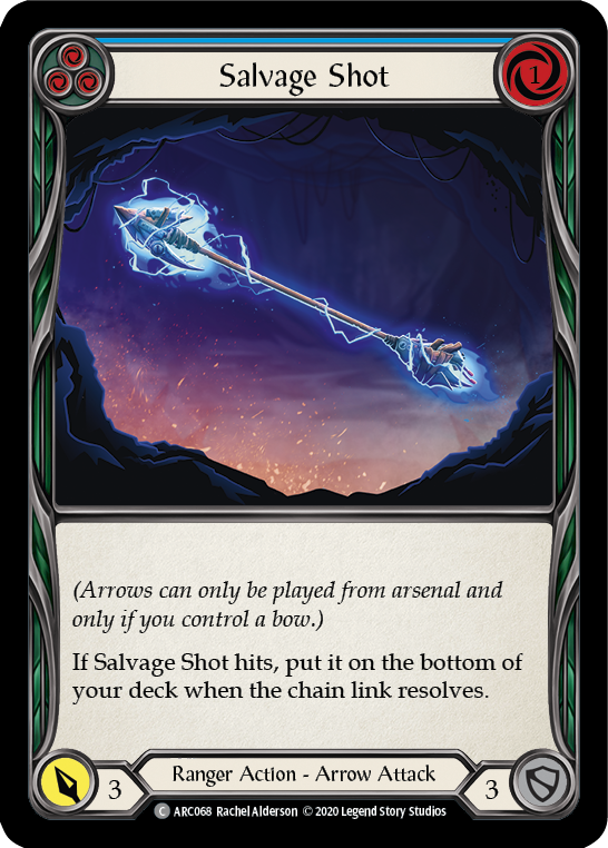 Salvage Shot (Blue) [U-ARC068] (Arcane Rising Unlimited)  Unlimited Rainbow Foil | Card Merchant Takapuna