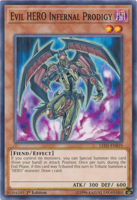 Evil Hero Infernal Prodigy [LED5-EN019] Common | Card Merchant Takapuna