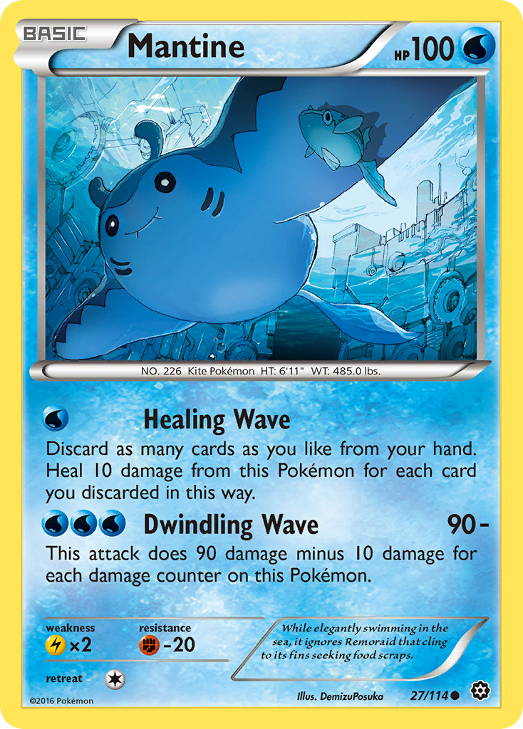 Mantine (27/114) [XY: Steam Siege] | Card Merchant Takapuna