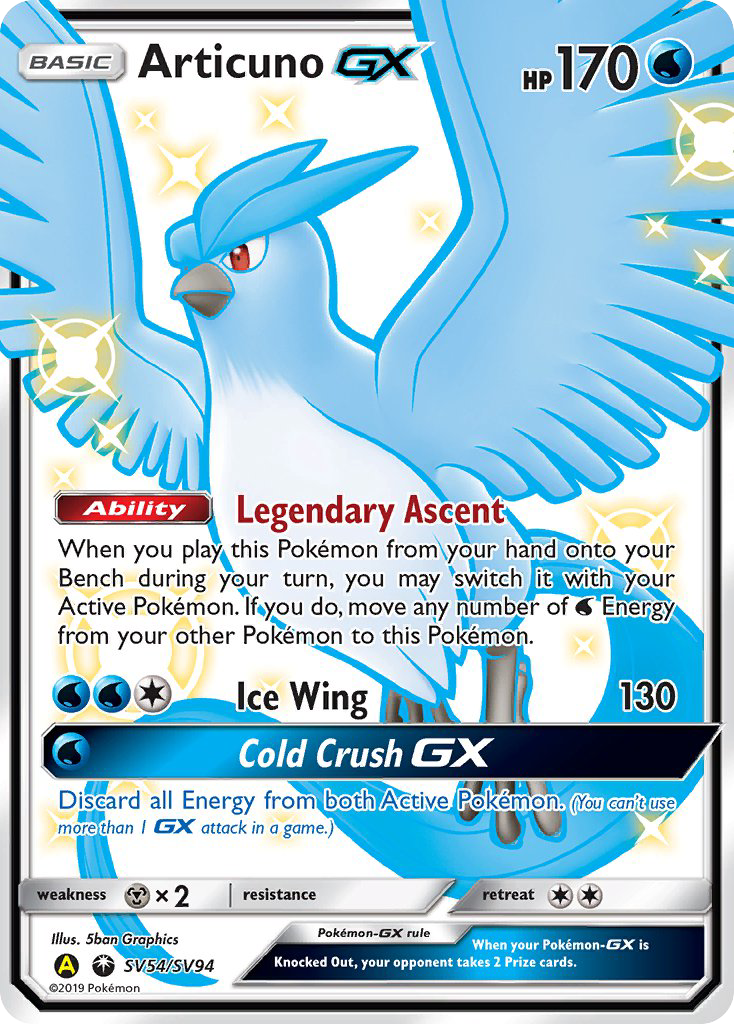 Articuno GX (SV54/SV94) [Sun & Moon: Hidden Fates - Shiny Vault] | Card Merchant Takapuna