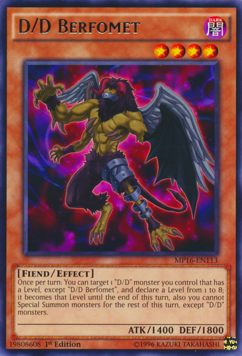 D/D Berfomet [MP16-EN113] Rare | Card Merchant Takapuna