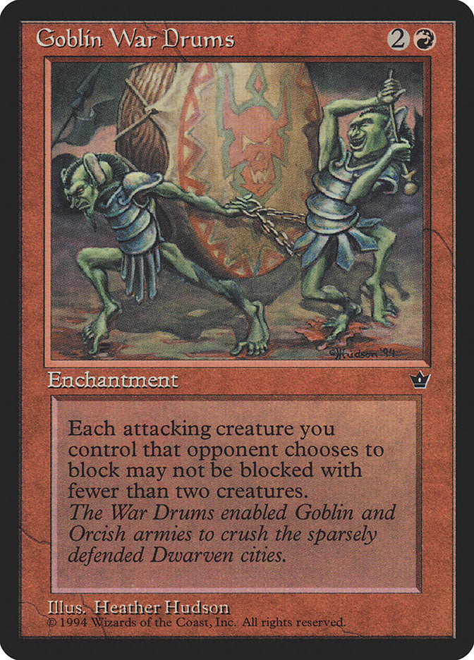 Goblin War Drums (Heather Hudson) [Fallen Empires] | Card Merchant Takapuna