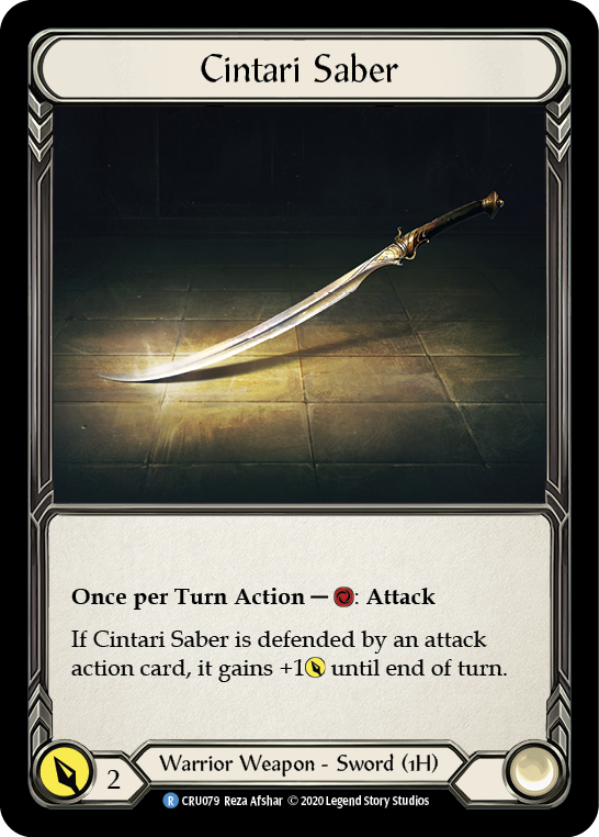 Cintari Saber [CRU079] (Crucible of War)  1st Edition Normal | Card Merchant Takapuna