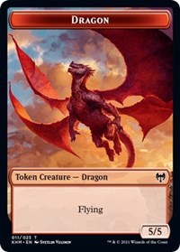 Dragon // Thopter Double-Sided Token [Kaldheim Commander Tokens] | Card Merchant Takapuna