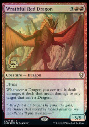 Wrathful Red Dragon [Commander Legends: Battle for Baldur's Gate Prerelease Promos] | Card Merchant Takapuna