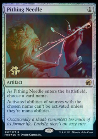 Pithing Needle [Innistrad: Midnight Hunt Prerelease Promos] | Card Merchant Takapuna