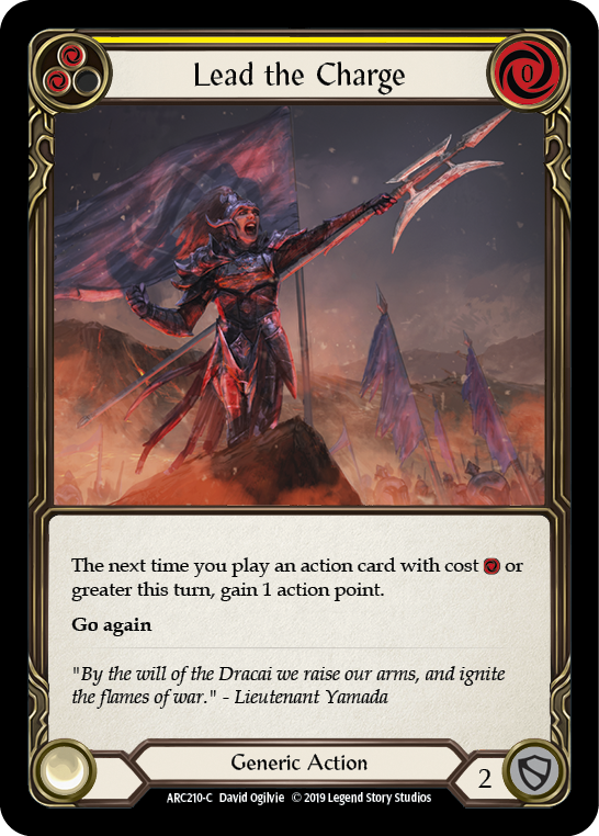 Lead the Charge (Yellow) [ARC210-C] (Arcane Rising)  1st Edition Normal | Card Merchant Takapuna