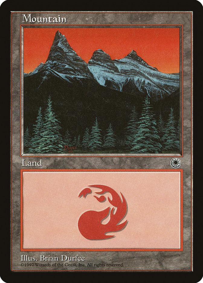 Mountain (9/6 Signature / Tallest Peak Left) [Portal] | Card Merchant Takapuna