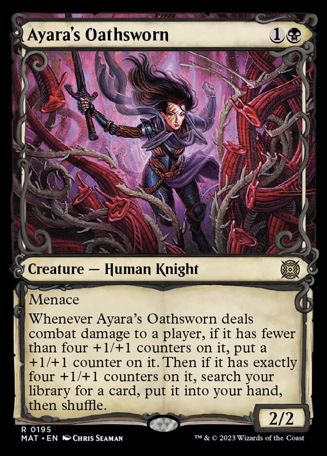 Ayara's Oathsworn (Showcase Halo Foil) [March of the Machine: The Aftermath] | Card Merchant Takapuna