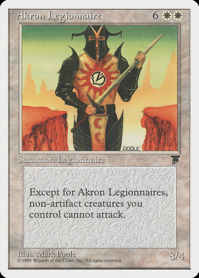 Akron Legionnaire [Chronicles] | Card Merchant Takapuna