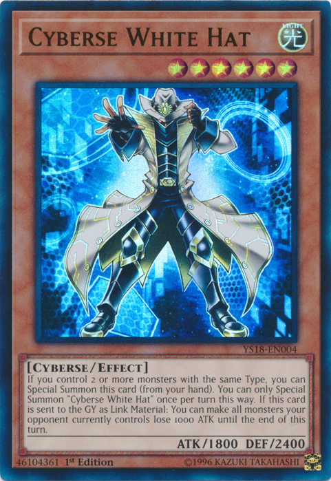 Cyberse White Hat [YS18-EN004] Ultra Rare | Card Merchant Takapuna