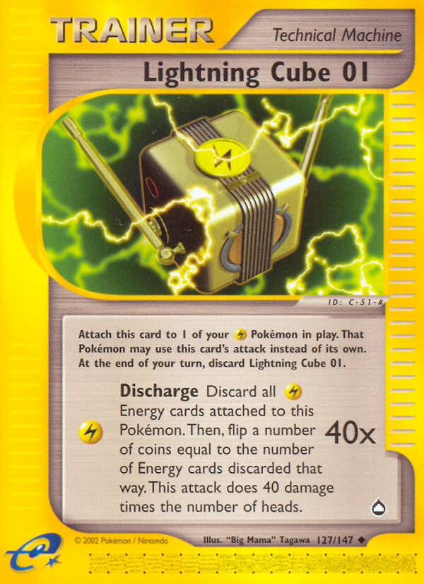 Lightning Cube 01 (127/147) [Aquapolis] | Card Merchant Takapuna