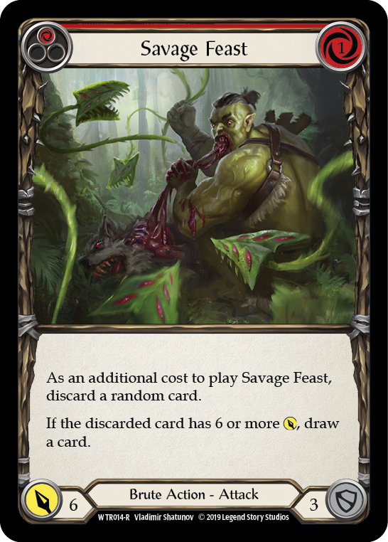 Savage Feast (Red) [WTR014-R] (Welcome to Rathe)  Alpha Print Rainbow Foil | Card Merchant Takapuna