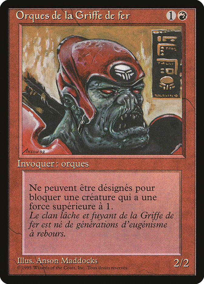 Ironclaw Orcs (French) - "Orques de la Griffe de fer" [Renaissance] | Card Merchant Takapuna