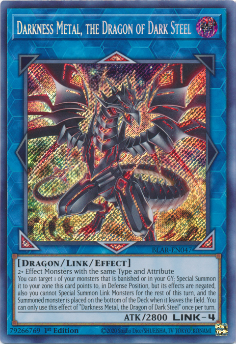 Darkness Metal, the Dragon of Dark Steel [BLAR-EN047] Secret Rare | Card Merchant Takapuna