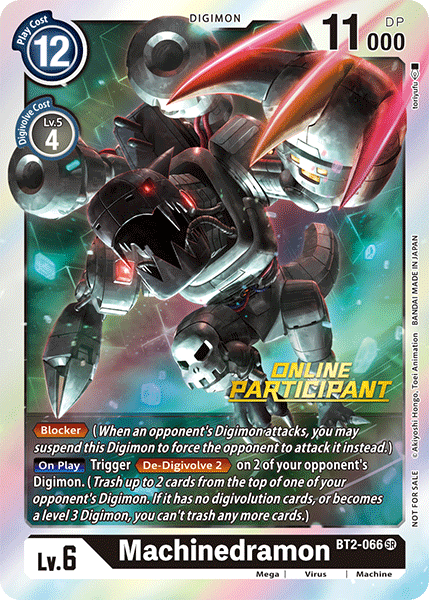 Machinedramon [BT2-066] (Online Participant) [Release Special Booster Ver.1.0 Promos] | Card Merchant Takapuna