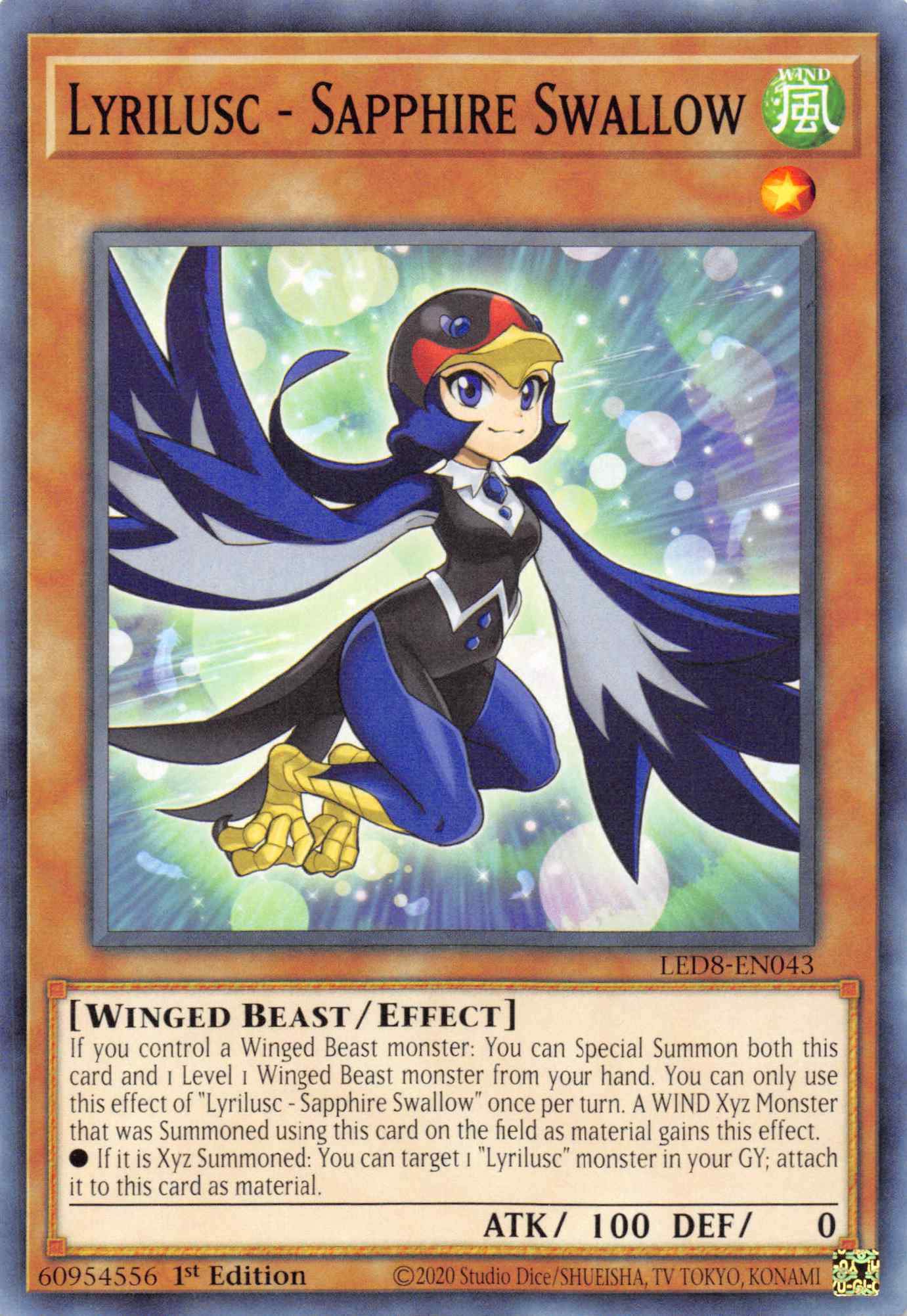 Lyrilusc - Sapphire Swallow [LED8-EN043] Common | Card Merchant Takapuna