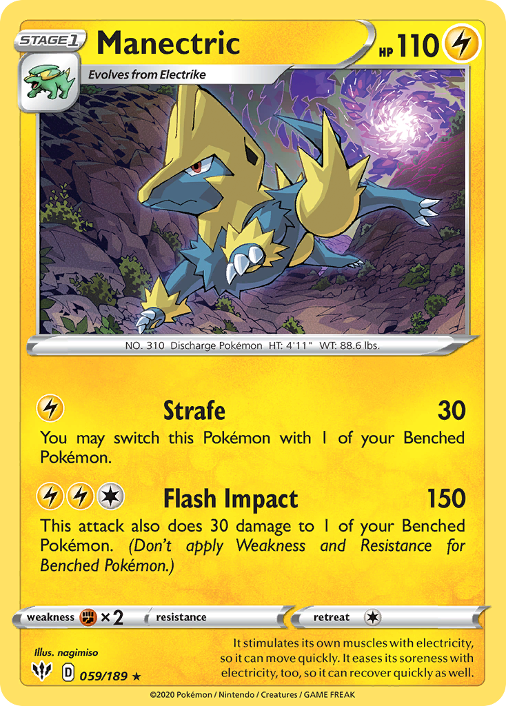 Manectric (059/189) [Sword & Shield: Darkness Ablaze] | Card Merchant Takapuna