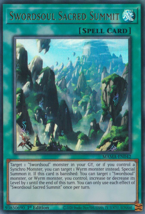 Swordsoul Sacred Summit [MAMA-EN042] Ultra Rare | Card Merchant Takapuna