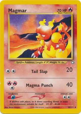 Magmar (40/111) [Neo Genesis Unlimited] | Card Merchant Takapuna