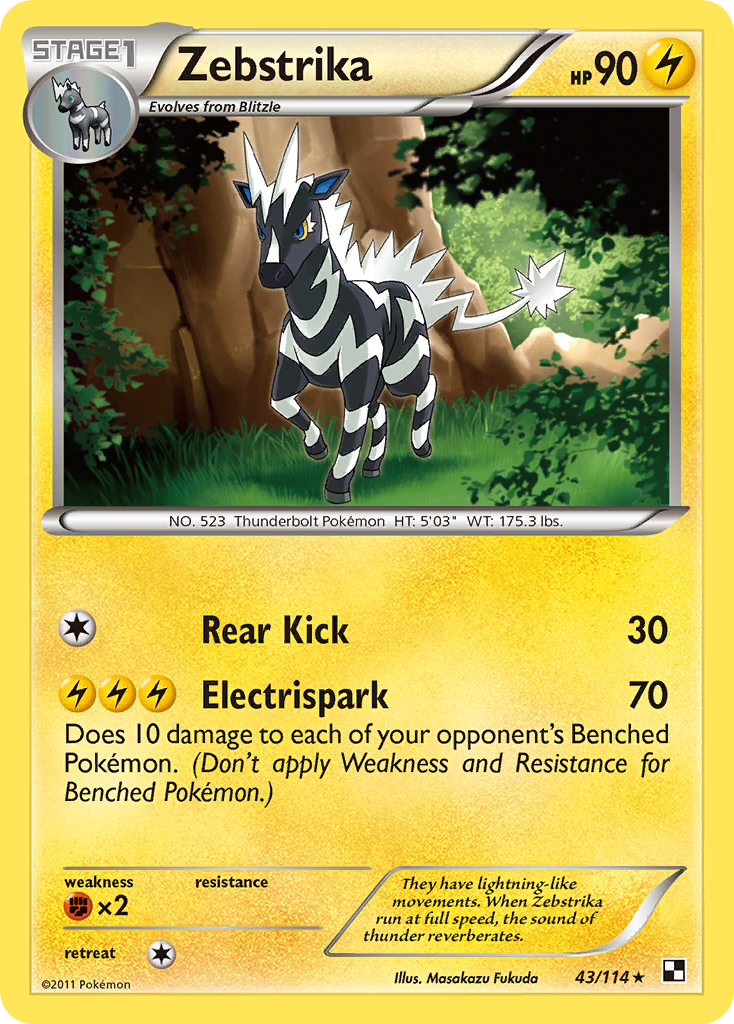 Zebstrika (43/114) [Black & White: Base Set] | Card Merchant Takapuna