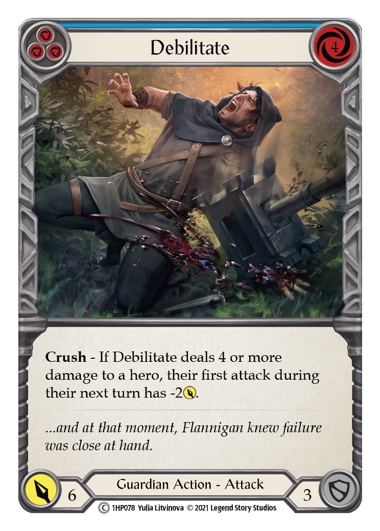 Debilitate (Blue) [1HP078] (History Pack 1) | Card Merchant Takapuna