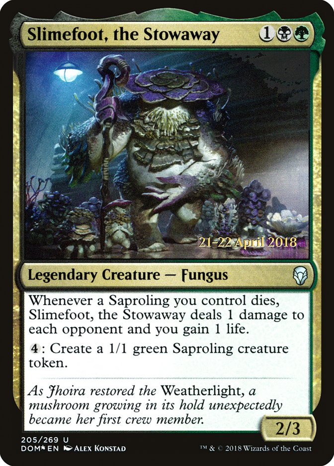 Slimefoot, the Stowaway [Dominaria Prerelease Promos] | Card Merchant Takapuna