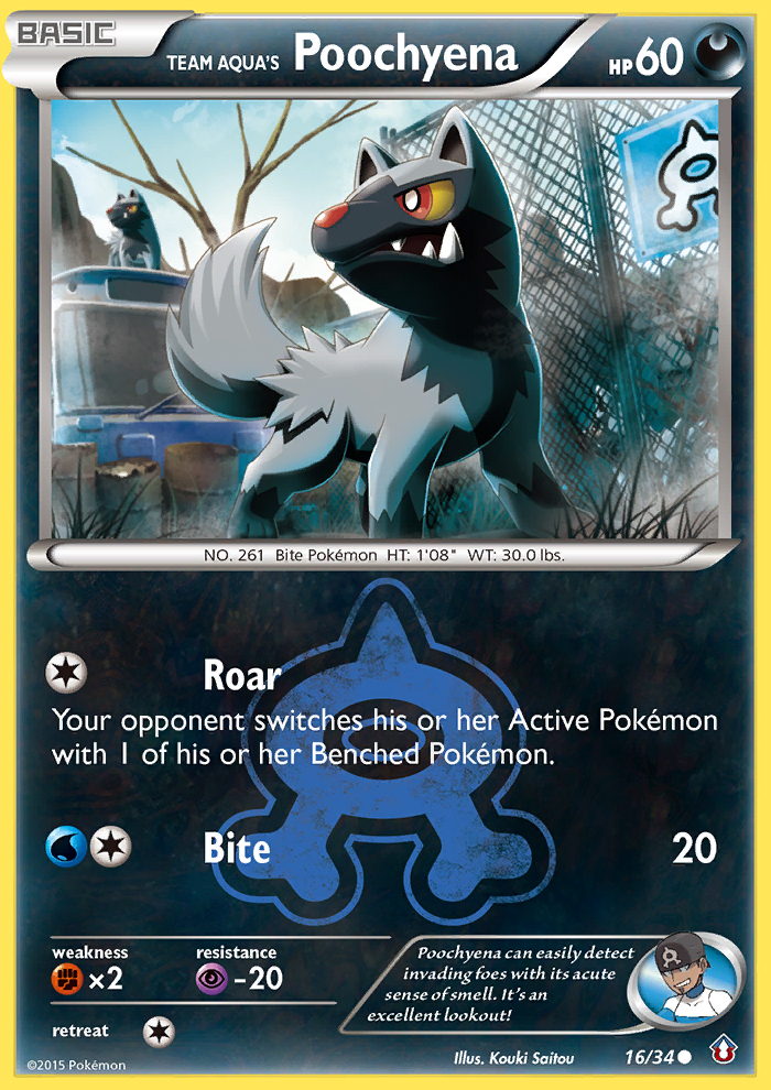 Team Aqua's Poochyena (16/34) [XY: Double Crisis] | Card Merchant Takapuna