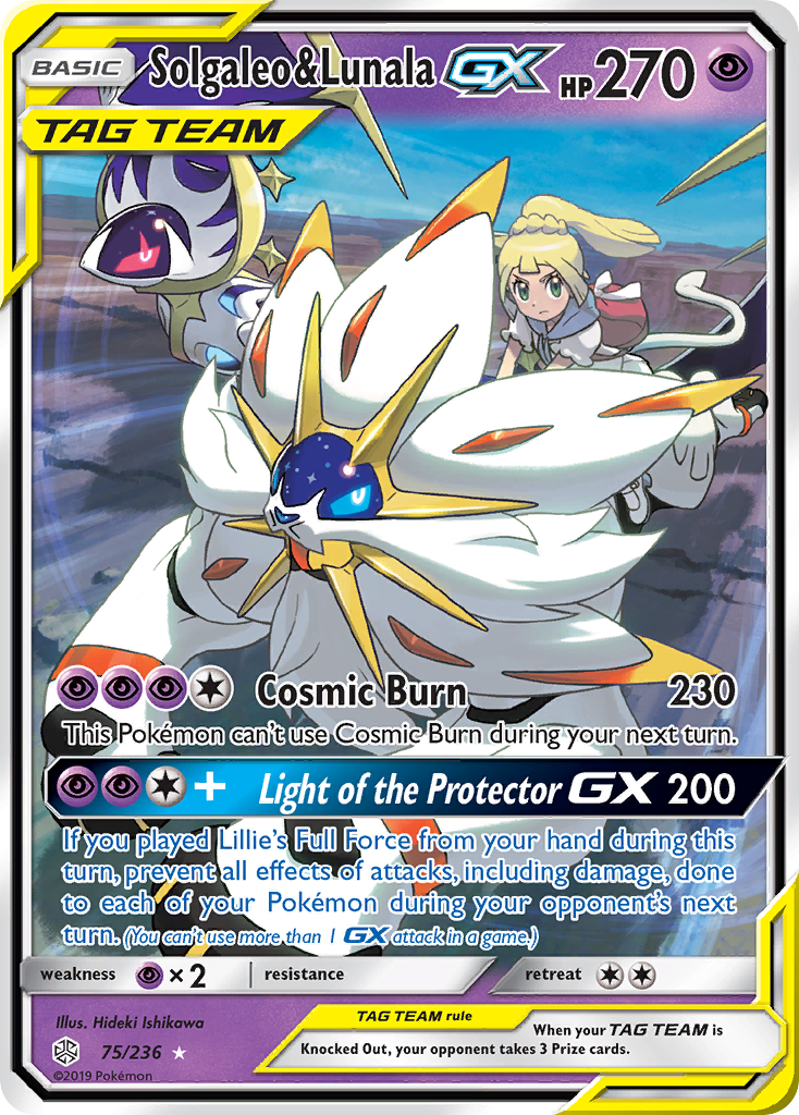 Solgaleo & Lunala GX (75/236) [Sun & Moon: Cosmic Eclipse] | Card Merchant Takapuna