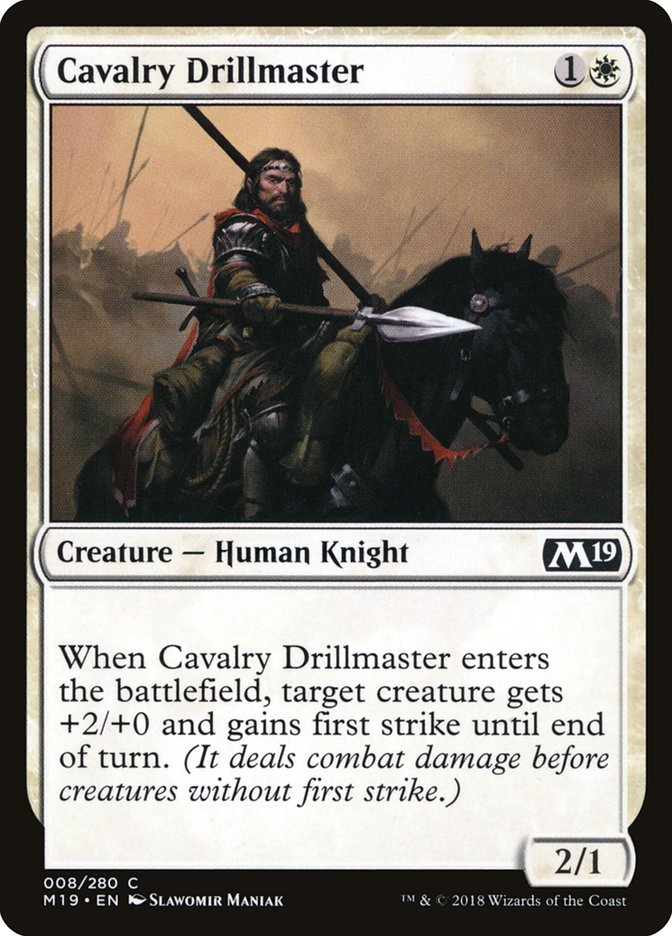 Cavalry Drillmaster [Core Set 2019] | Card Merchant Takapuna