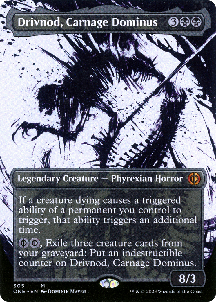 Drivnod, Carnage Dominus (Borderless Ichor) [Phyrexia: All Will Be One] | Card Merchant Takapuna