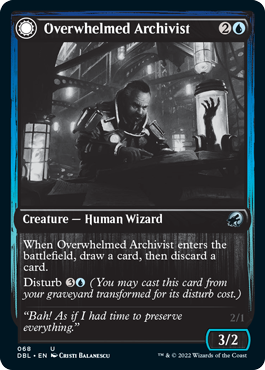 Overwhelmed Archivist // Archive Haunt [Innistrad: Double Feature] | Card Merchant Takapuna