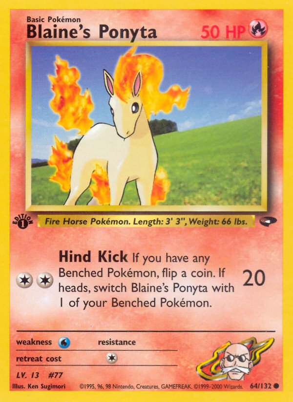 Blaine's Ponyta (64/132) [Gym Challenge 1st Edition] | Card Merchant Takapuna