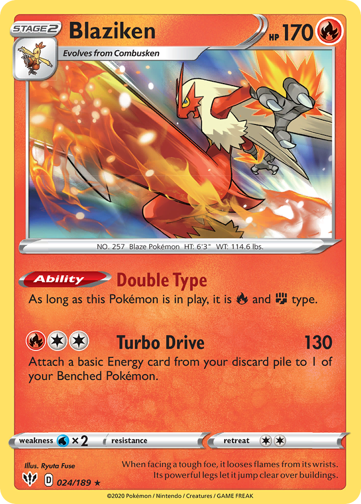 Blaziken (024/189) [Sword & Shield: Darkness Ablaze] | Card Merchant Takapuna