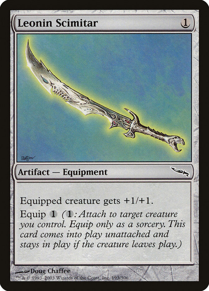 Leonin Scimitar [Mirrodin] | Card Merchant Takapuna