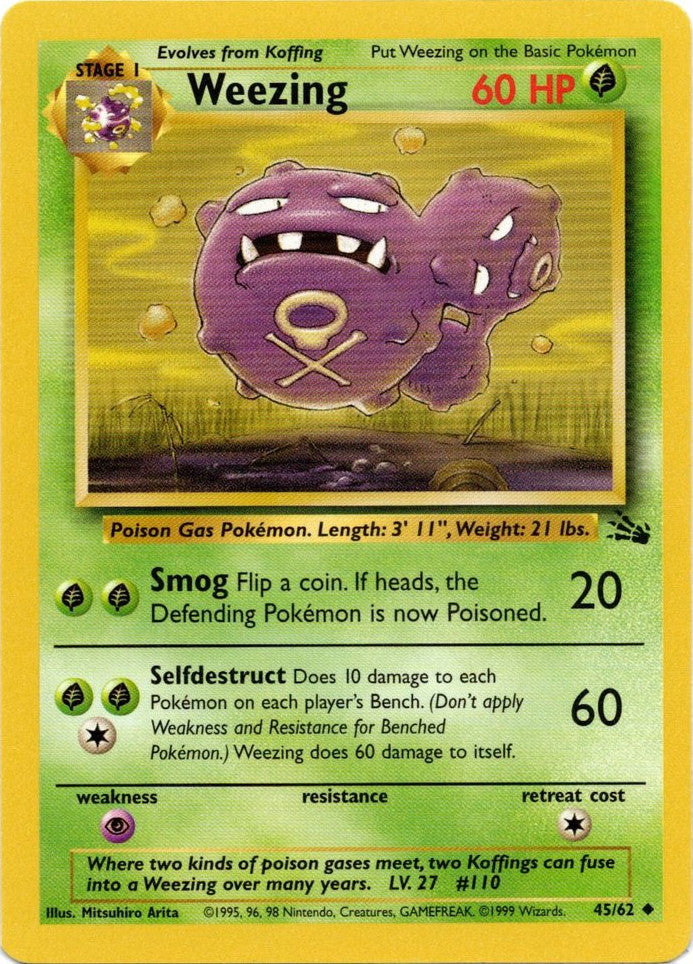 Weezing (45/62) [Fossil Unlimited] | Card Merchant Takapuna