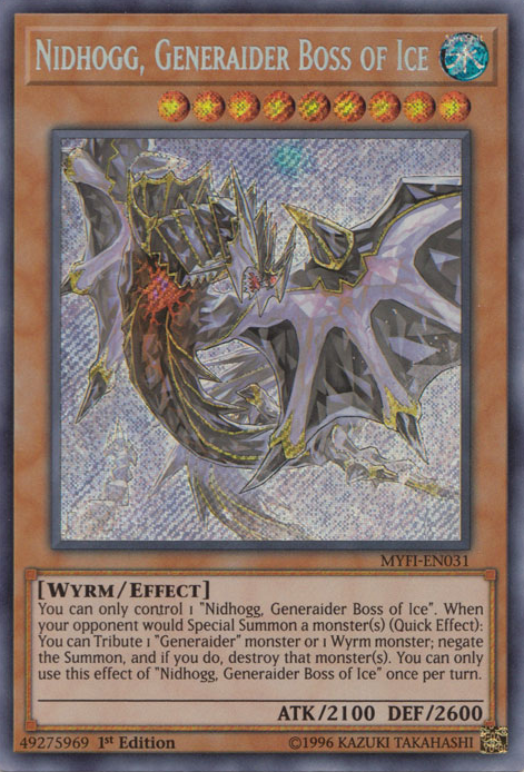 Nidhogg, Generaider Boss of Ice [MYFI-EN031] Secret Rare | Card Merchant Takapuna