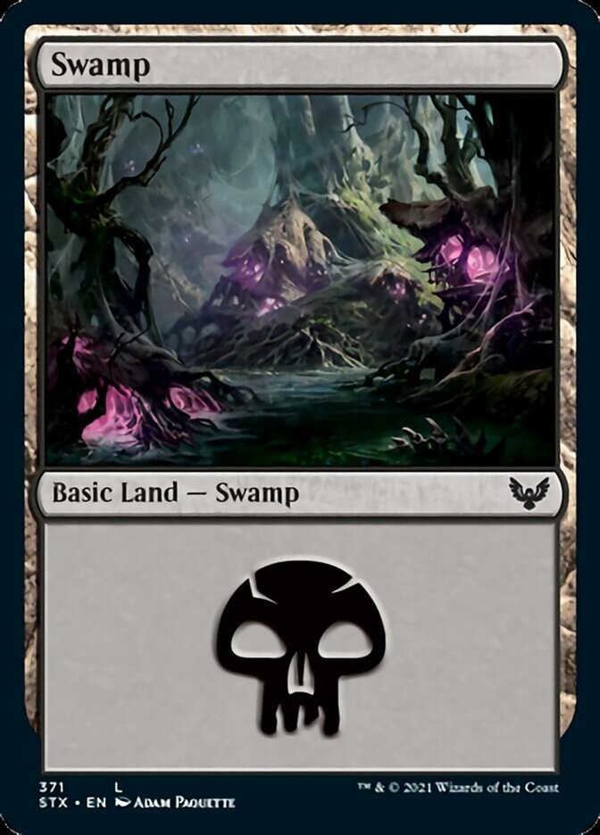 Swamp (371) [Strixhaven: School of Mages] | Card Merchant Takapuna