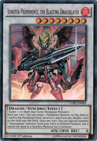 Ignister Prominence, the Blasting Dracoslayer [CORE-EN050] Ultra Rare | Card Merchant Takapuna