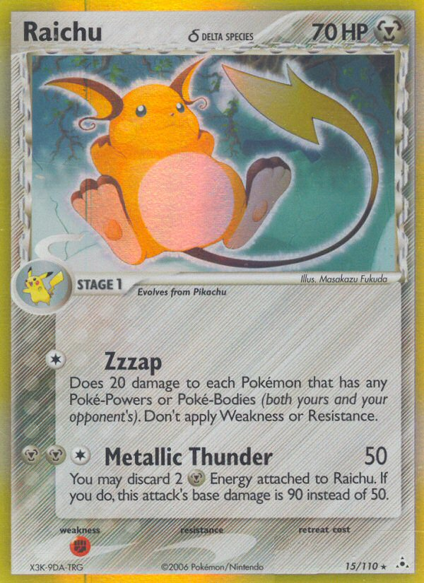 Raichu (15/110) (Delta Species) [EX: Holon Phantoms] | Card Merchant Takapuna