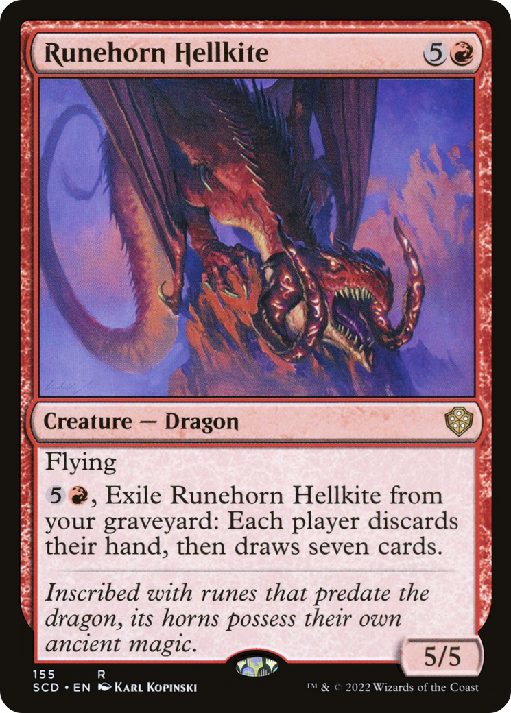 Runehorn Hellkite [Starter Commander Decks] | Card Merchant Takapuna