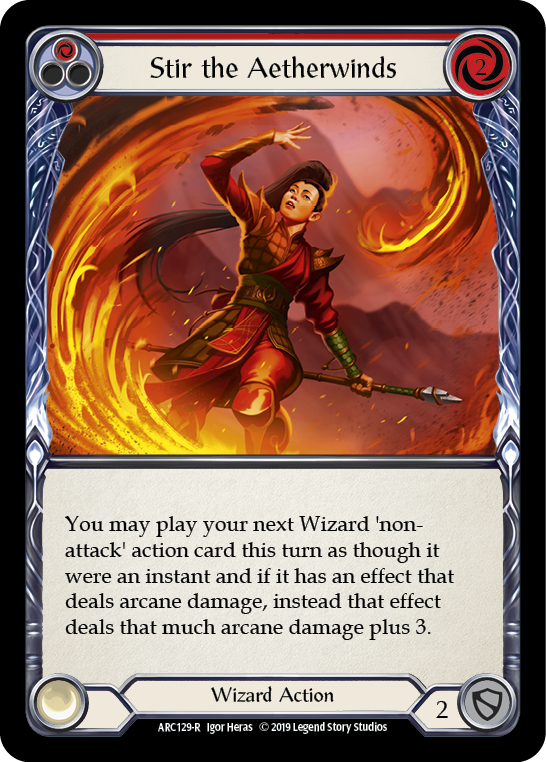 Stir the Aetherwinds (Red) [ARC129-R] (Arcane Rising)  1st Edition Normal | Card Merchant Takapuna