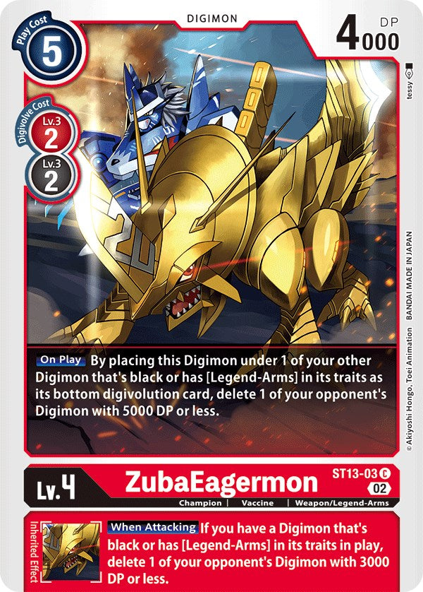 ZubaEagermon [ST13-03] [Starter Deck: Ragnaloardmon] | Card Merchant Takapuna